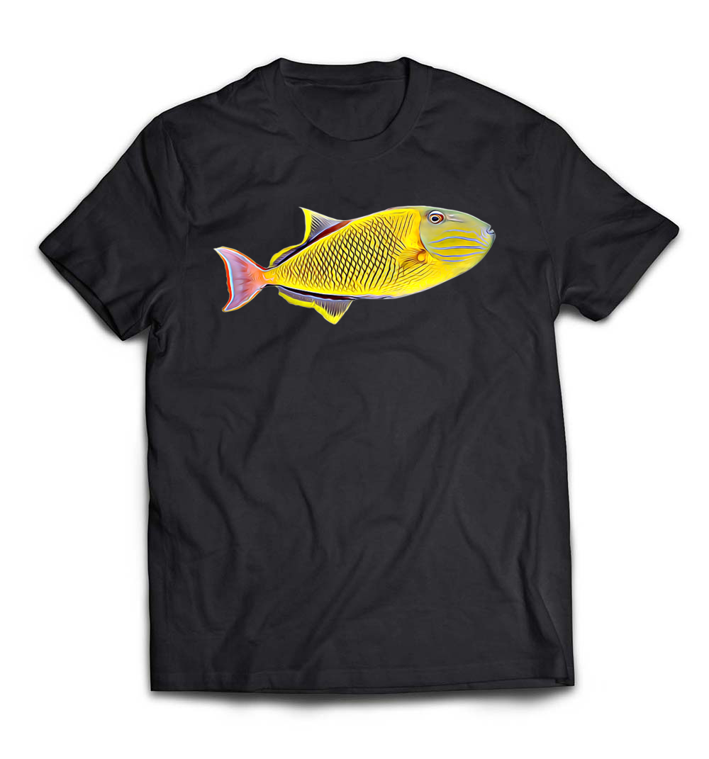 “Crosshatch Trigger Saltwater Reef Aquarium Fish Tank” T-Shirt – A Perfect Tee for Aquarium Enthusiasts